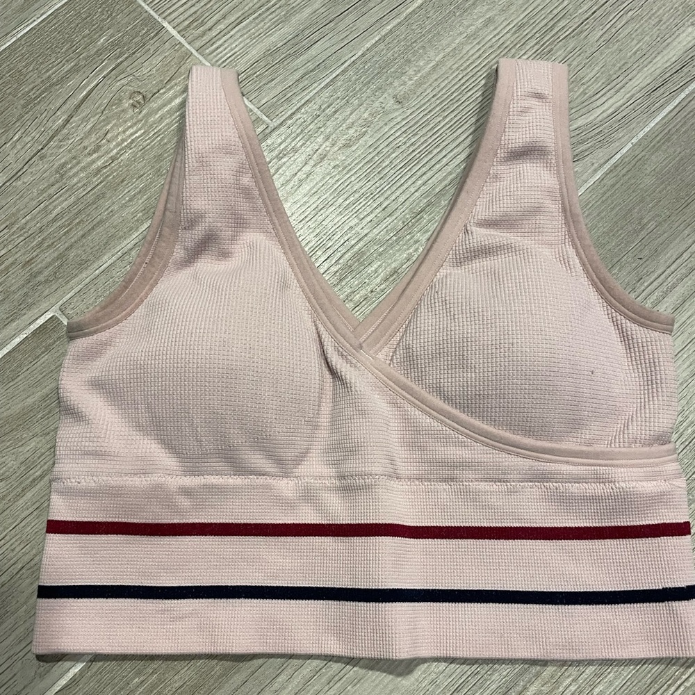 Blossom waffle stripe bra